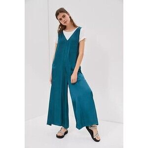 Anthropologie Teal Jumpsuit